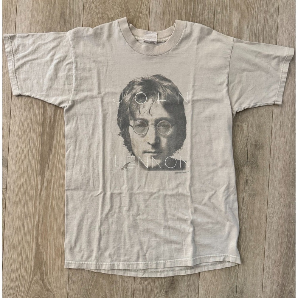 Vintage 1988 John Lennon Estate T-Shirt Crown Tees Made in USA Single Stitch L